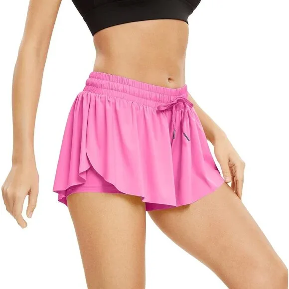 Women Gym Yoga Workout Running Tennis Skirt Comfy Skort Lounge Cute